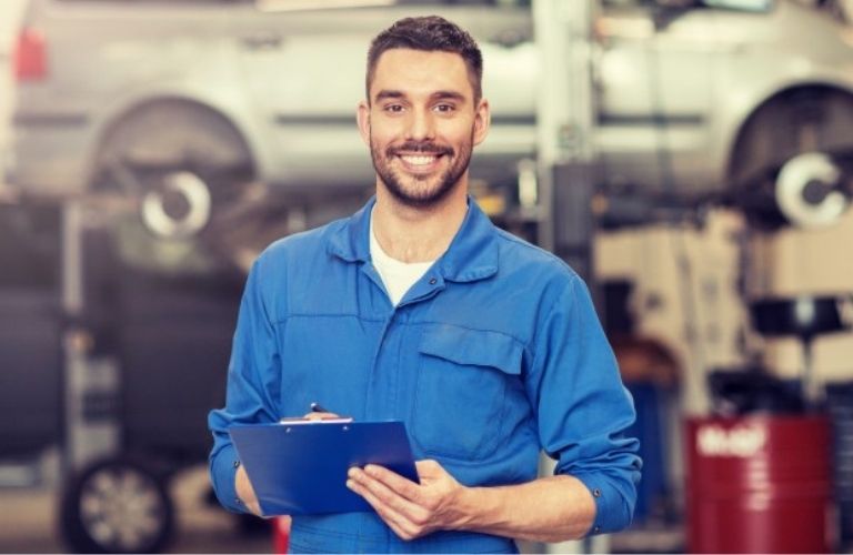 Happy service technician